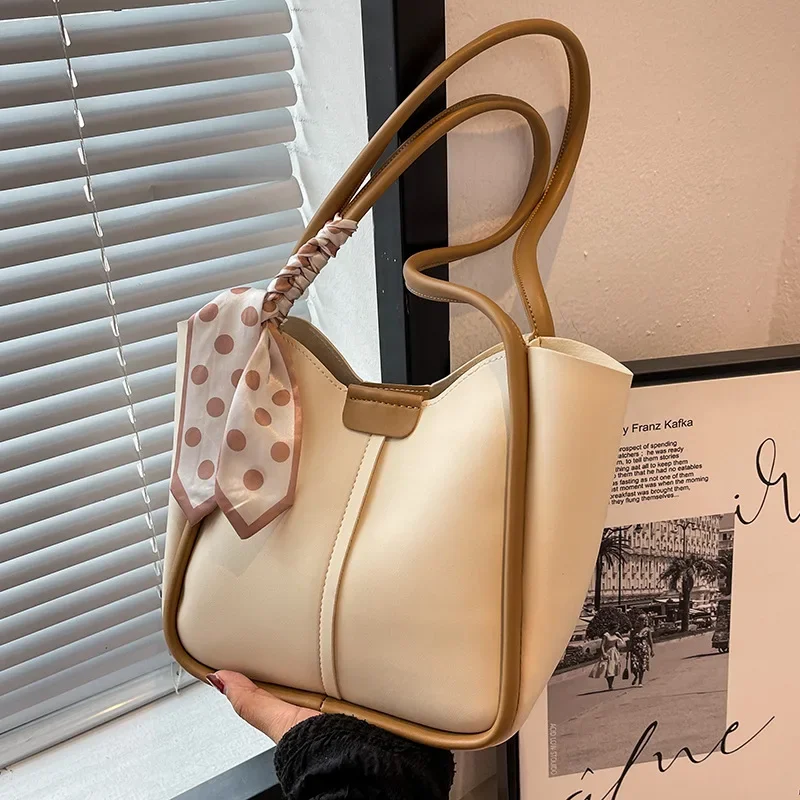 

Вместительная женская сумка-ведро из ПУ кожи, модная текстурная Улучшенная Сумка-тоут на ремне для поездок и работы
