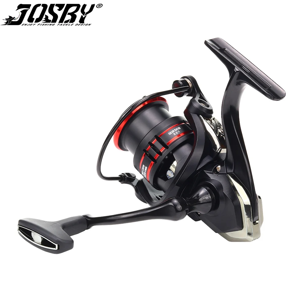 JOSBY-carrete de pesca 5,2: 1, rueda giratoria de JK1000-7000, arrastre  máximo de 12Kg, rodamiento sin costuras, bobinas giratorias de carpa,  carrete