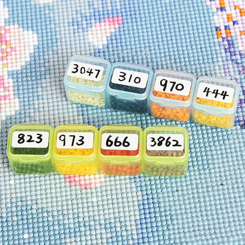 Diamond Painting Stickers 120~1200 Sheet Square Round Classification for Diamond Distinguish Storage Box