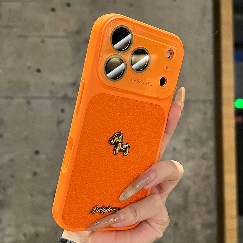 Luxury Shockproof Phone Case with Camera Protector - Lucky Horse Official Collection