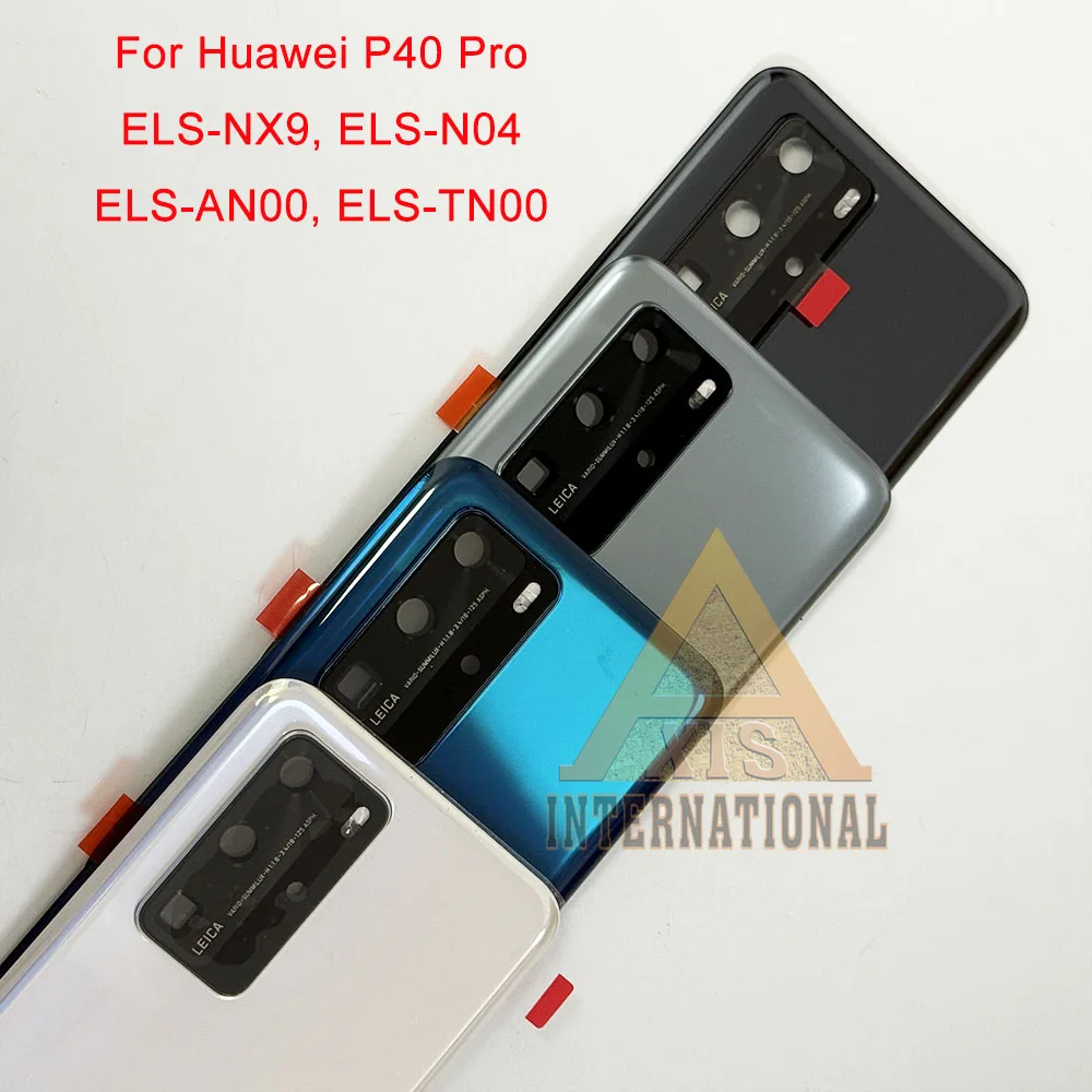 ? ? 화웨이 P40 Pro ELS-NX9 ELS-N04 ELS-AN00 ELS-TN00용 오리지널 후면 커버, 카메라 프레임 포함 후면 배터리 커버 케이스