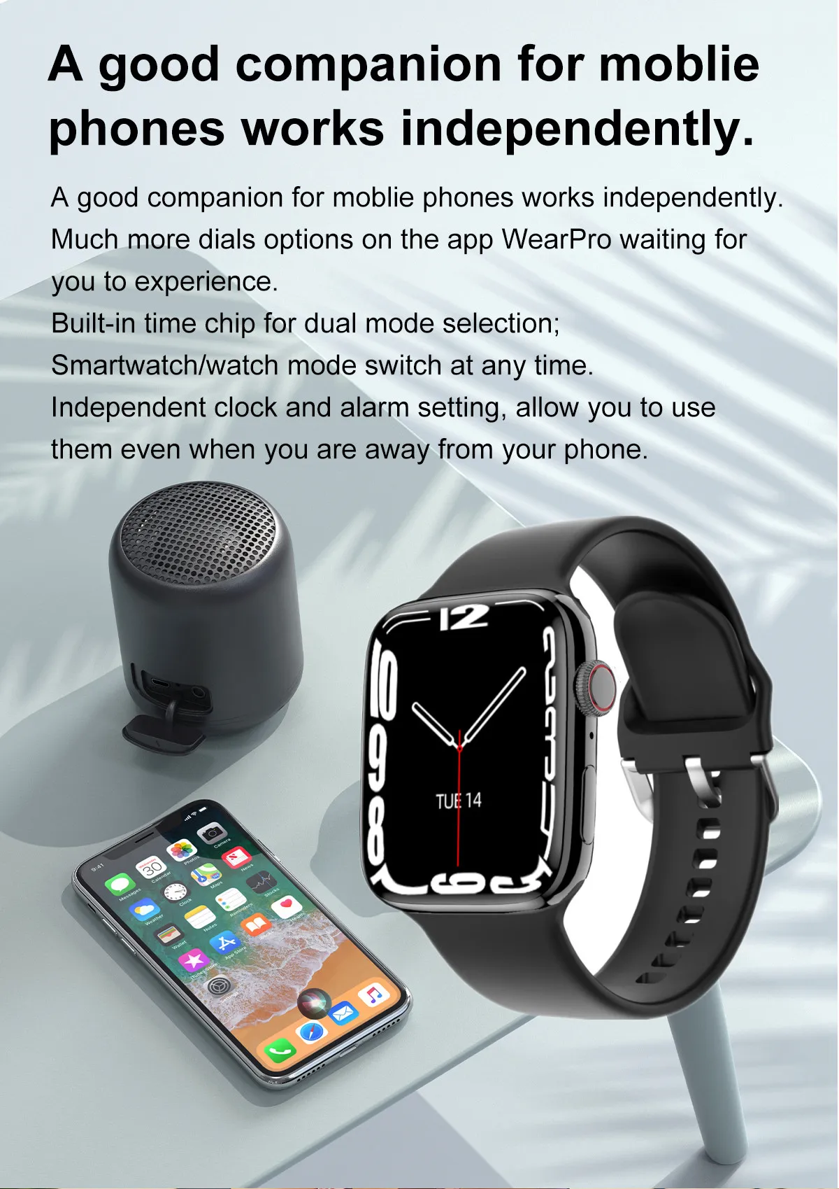 EnohpLX IWO 17 GPS Smart Watch Men IP68 Waterproof Bluetooth Call AI Voice 1.9 inch TFT Screen 380mAh NFC Women Smatwatch