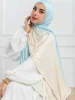 Nouveau Hijabs en Jersey dégradé Double face pour femmes, écharpe en coton pour femmes, enveloppes et châles, bandeau musulman, Turban islamique