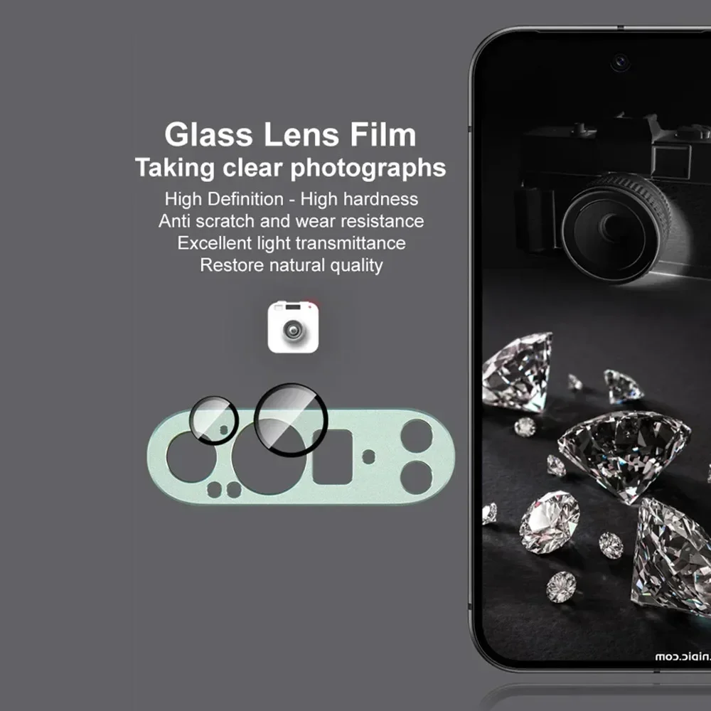 Durable Rear Metal Camera Bezel Cover with 9H Tempered Glass Protector