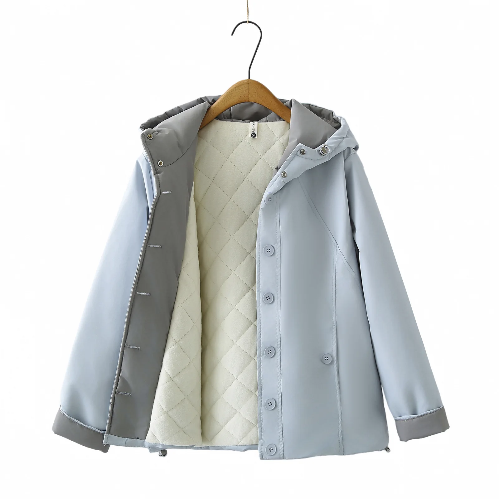 XXXXL Fashion Plus Size Women's Parkas Winter New Korean-style Padded Hooded Jacket Casual Warm Fleece Coat 2584