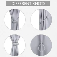 2/4/6PCS Strong Magnetic Tie Band High Quality Clip Curtains Buckle Holder Decorative Home Polyester Curtains Accessories 2