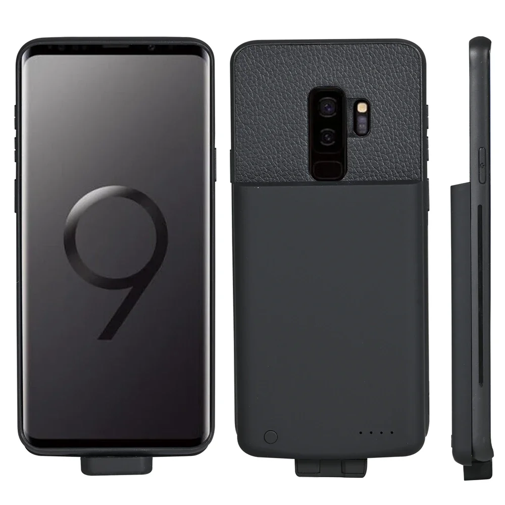 휴대용 충전기 보조베터리 커버, 삼성 갤럭시 S9 플러스 배터리 케이스, 5000mAh 마그네틱 보조배터리 외부 충전 케이스
