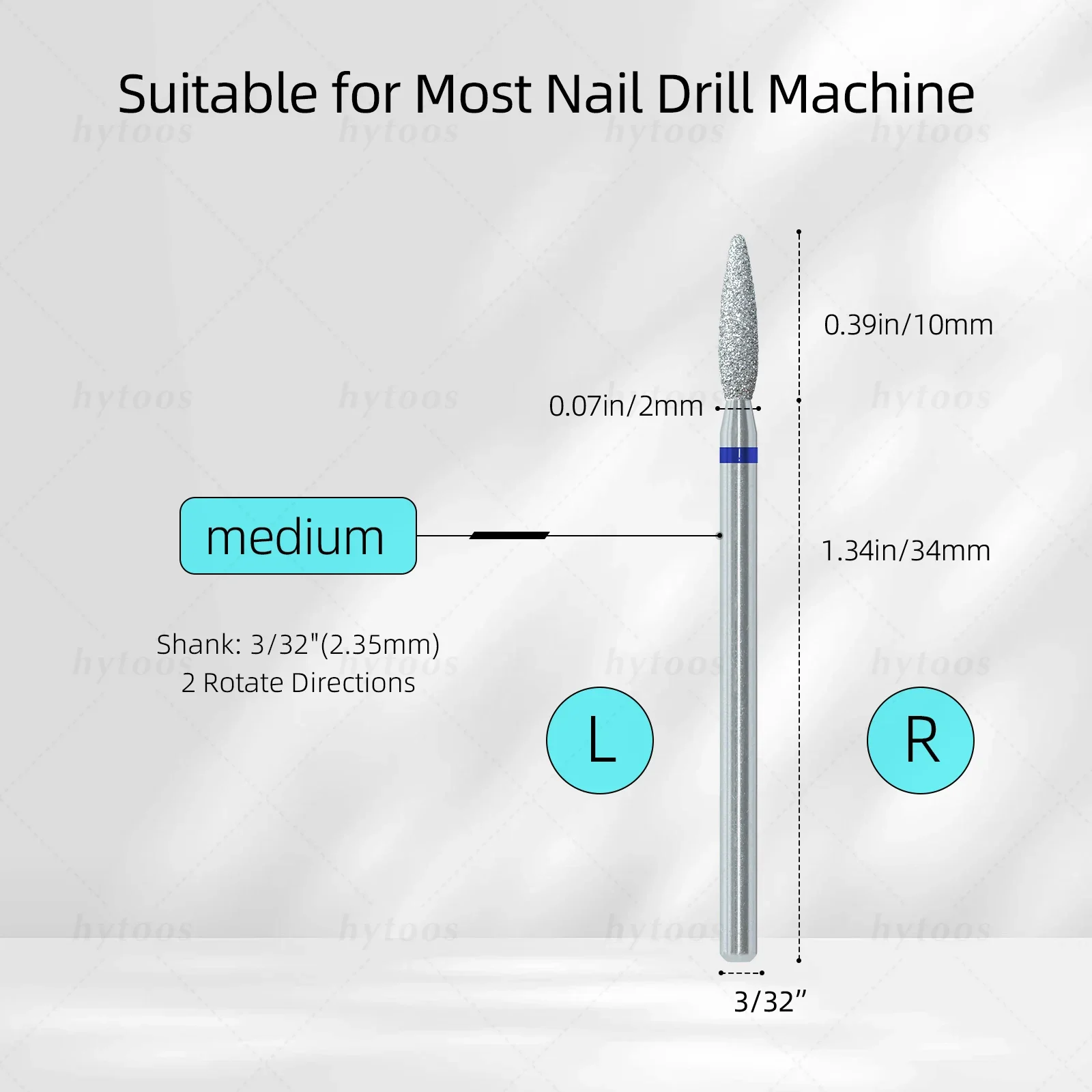 Nail Drill Bits Chrome Diamond for Nails Pre-treatment