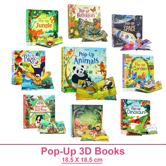 Kids Pop Up 3D Flap Picture English Books Fairy Tales Bedtime Reading Book Enlighten Learning Toys Children Gift Montessori 1