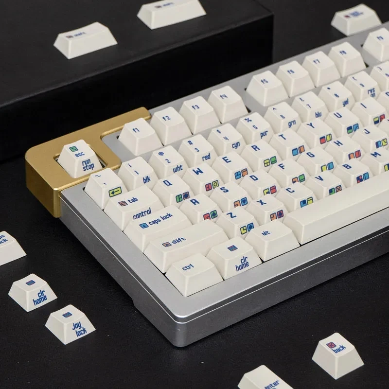 Chaves Cherry Profile Pbt Commodore 64 Estilo Keycap Conjunto Tampões Chave do Tema C64 para Teclado Mecânico 153 - Imagem 2