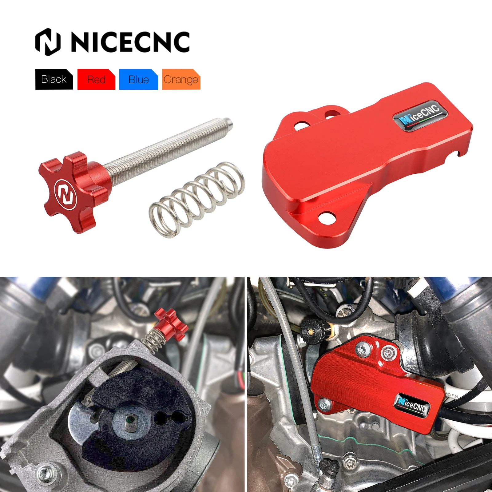 

NiceCNC Throttle Air Speed Idle Screw Bolt Adjuster & TPS Sensor Guard Cover Kit For GasGas EC300 EC250 EX300 2021 2022 2023