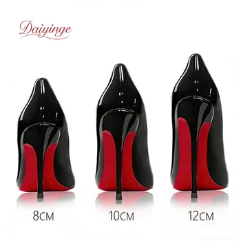 High Heels For Woman 2026 Trend New Leather Luxury Red Shiny Bottom Pointed Toe Stiletto Pumps 12cm Sexy Comfortable Party Shoes 1