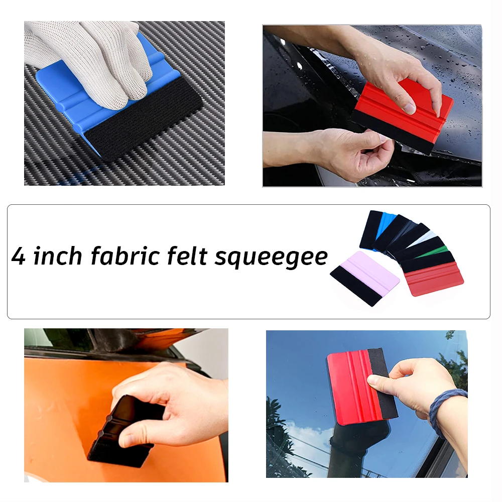 Ehdis 10pcs Vinyl Squeegee Felt Edge Squeegee 4 Inch Car Vinyl