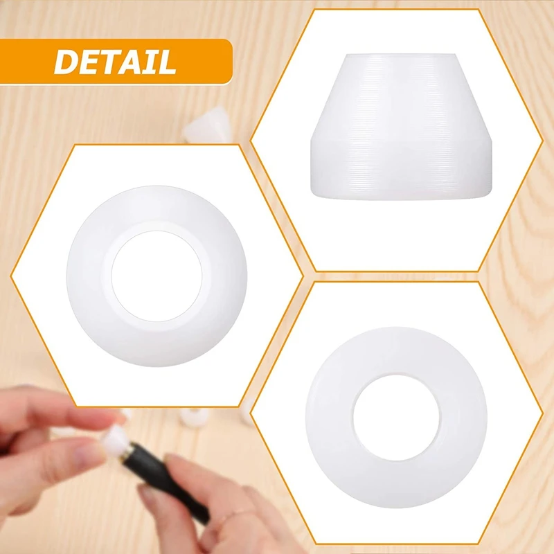 Pen Bushings White Pen Bushings Non-Stick Durable Pen Bushings Synthetic Bushings For CA Finishing Pen Turning (6)