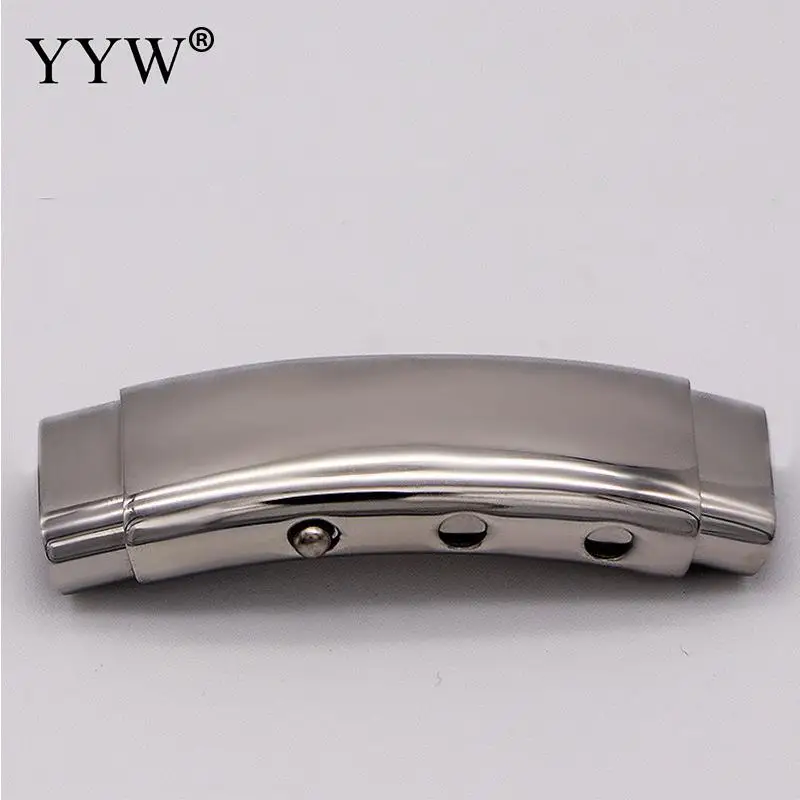 10pcs Stainless Steel Magnetic Clasp Hole 8*4.5mm 10*5mm 12*6mm Leather Cord Clasps Magnet Buckle Diy Jewelry Bracelet Makin