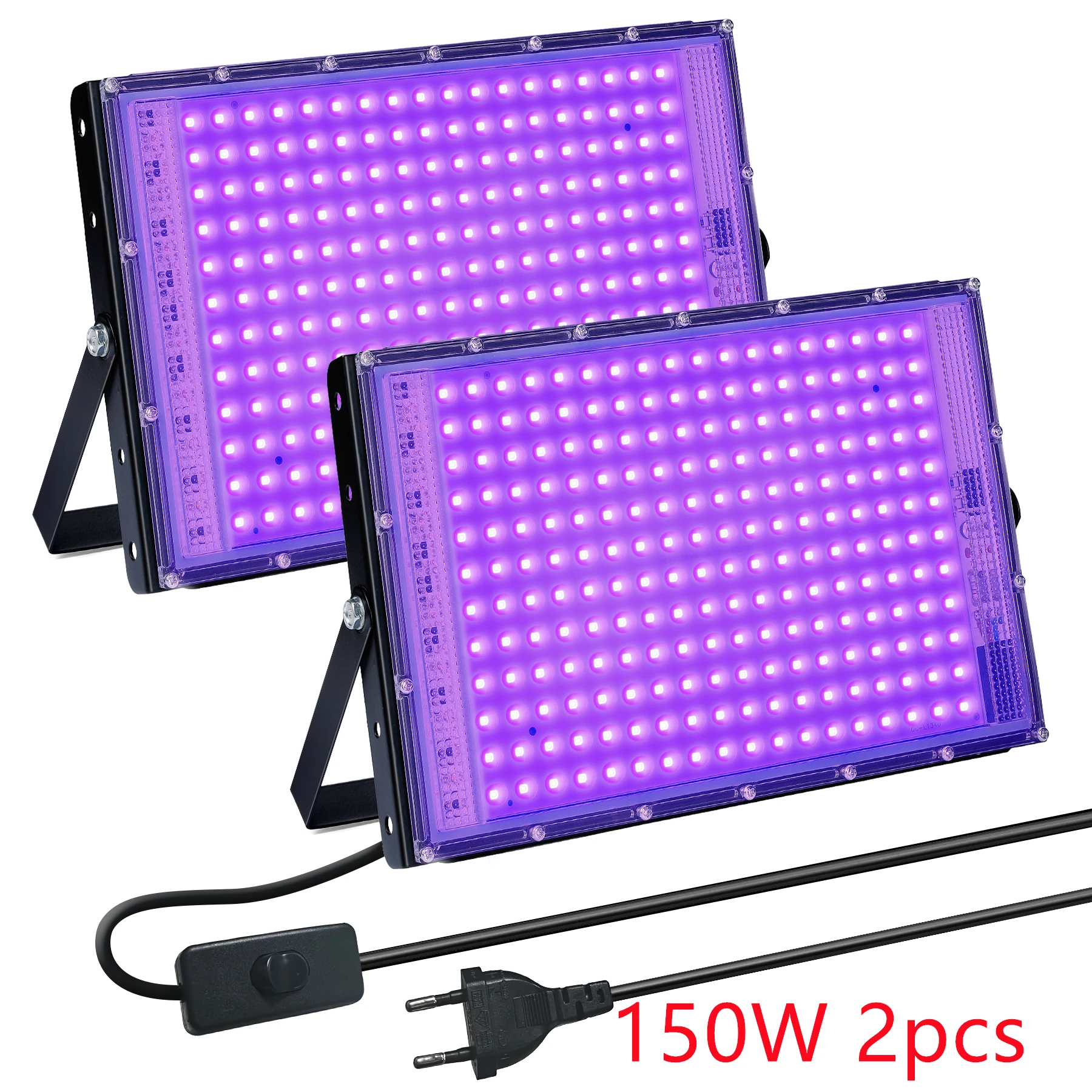 ตัวเลือกสินค้า ไฟ LED สีดำ 50W 100W 150W สำหรับกลางแจ้ง