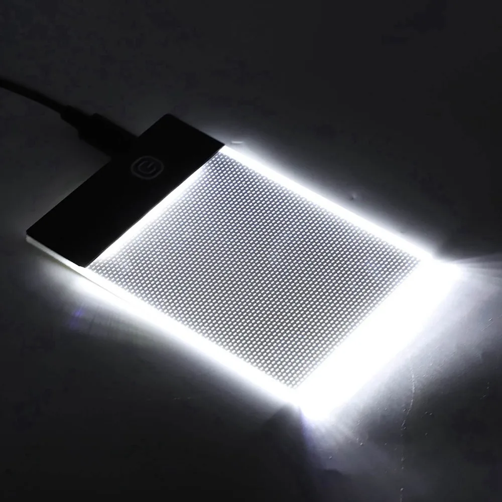 3.3 x 5.1인치 LED 라이트 보드 초박형 USB 전원 트레이싱 라이트 패드 밝기 조절 가능 플립북 키트 스케치 및 트레이싱
