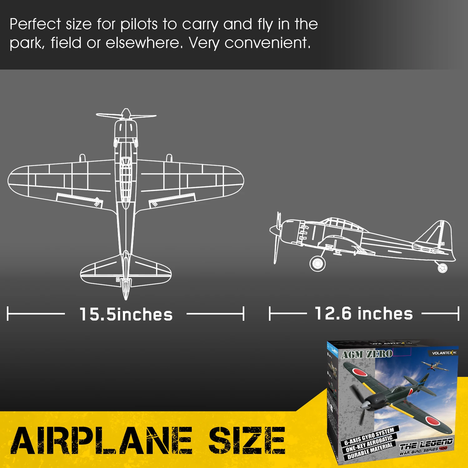 볼란텍스 RC 비행기 76115 제로 파이터 400mm 날개 길이 2.4G 무선 조종 항공기 RTF 원스턴트 X 파일럿 안정화 시스템 탑재