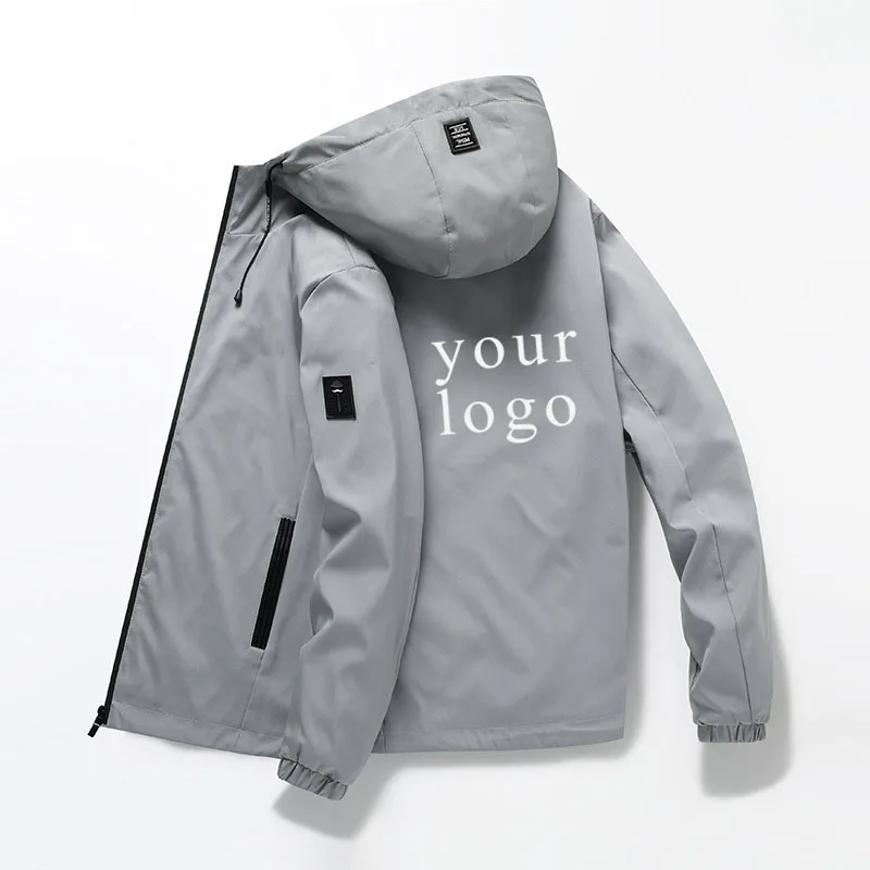 Your Own Design Brand Logo/Picture Personalized Custom Anywhere Men Women DIY Hooded Jacket Fashion New