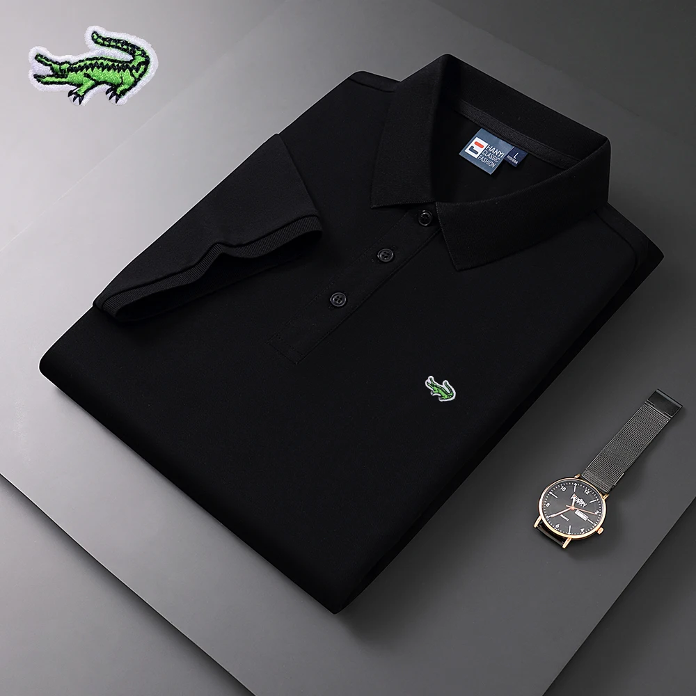 

2024 Embroidery CARTELO Men's Hot Selling Summer New Smart Business Fashion High-Quality Lapel Polo Shirt for Men 90%Cotton