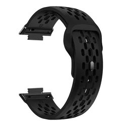 Breathable Sports Silicone Replacement Strap - Universal Fit Wristband Bracelet - Huawei Watch Fit 2 (BB)