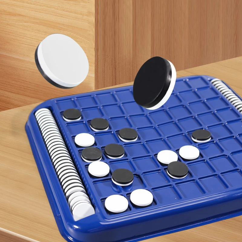 Kid Overturn Chess Black White Chess Board Parent Child Interactive Party Tabletop Game Logical Thinking Reasoning Toys 4