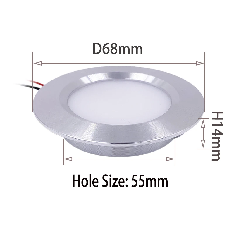 6/8/12pcs Led Downlight 3W DC12V Ceiling Lamp Recessed Down Light Round Led Panel Light Black White Silver Dimmable Spotlight 3