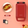 Pink Hot Sandwich Makers Breakfast machine Toaster Bread Thickened version Food Grade Non Stick Coating Light food 220V 730w 6