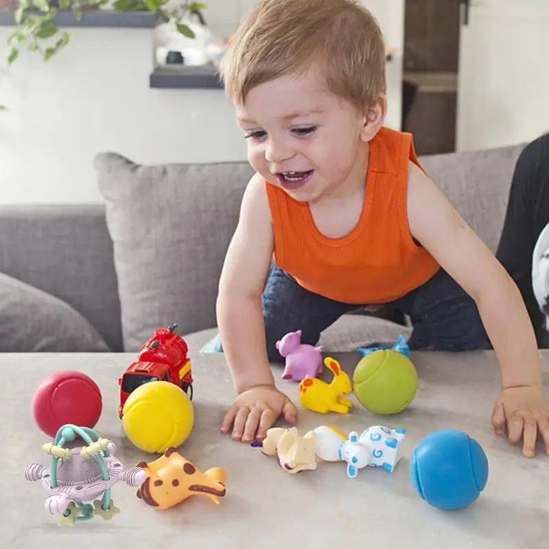 

Teething Ball Rattle Teething Sensory Montessori Toys Sensory Teething Toys Teether Grasping Exercise Game Hand Bell Develope