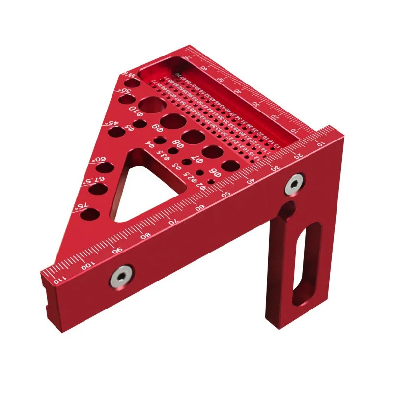 High-Precision Aluminum Alloy Woodworking Square With Dowel Pins Multi-Angle Scriber & Miter Ruler For Carpenters And Engineers 5