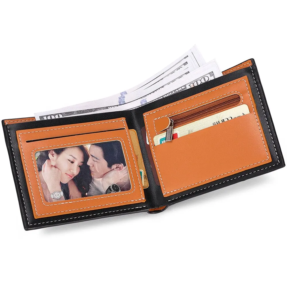 Carbon Fiber Wallet Men's Card Bag Integrated Zipper Change Bag Holder