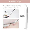 Hot Selling Professional Non-magnetic Lashes Makeup Tools Good Durability Industrial Precision Stainless Steel Eyelash Tweezers 6