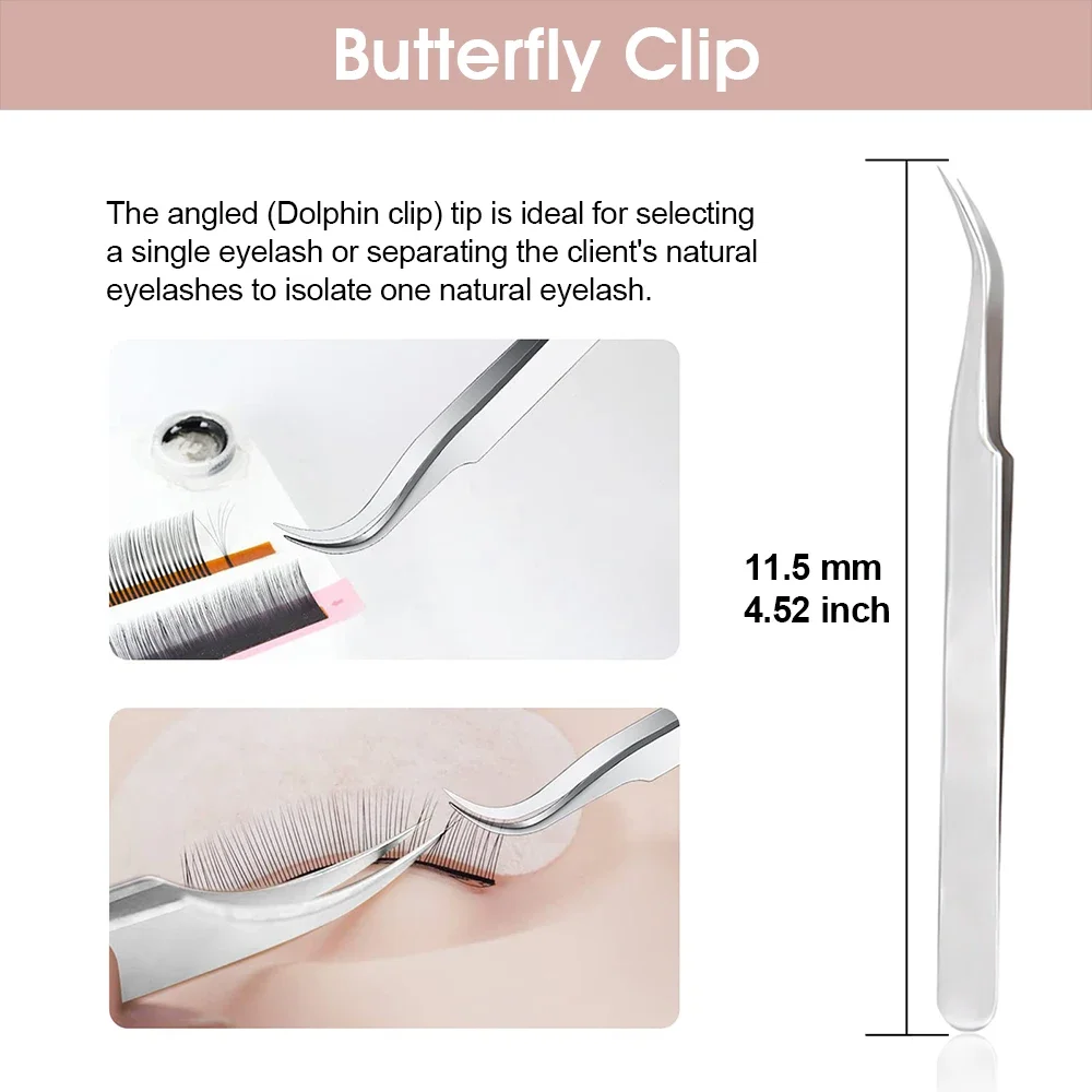 MASSCAKU Eyelash Tweezer Pinzas Pestañas Magnetic lashes Professional Eyelashes Women Make-up lash Kit Coating Makeup Tools 6