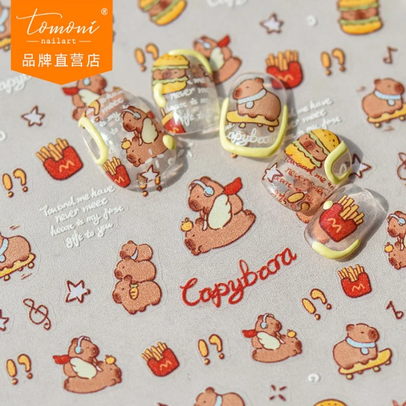 

[Meow.Sensei] Tomoni Thin Tough Nail Stickers No Loss Cooperation Japanese-Style Retro Nail Sticker Wholesale Cat Ms523