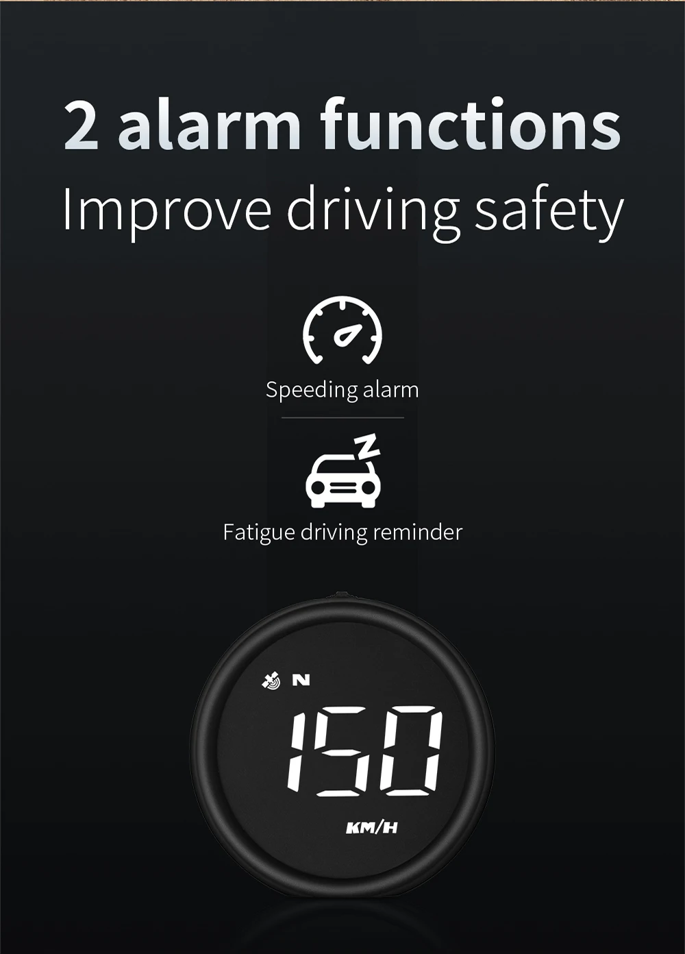 G1 GPS Car HUD On-board Computer Head Up Display Digital Speedometer Gauge Compa