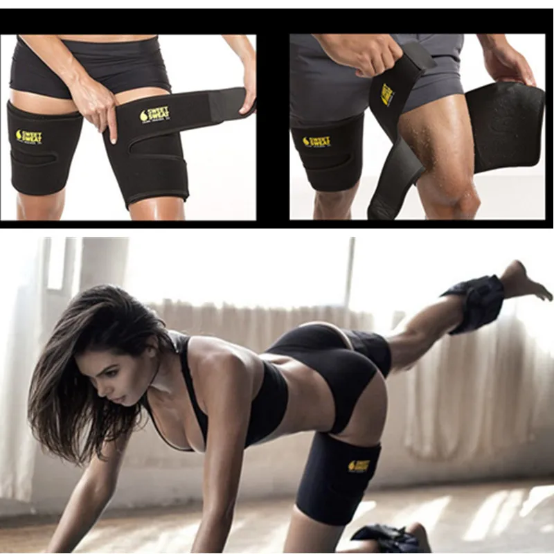 Spandex Sweet sweat Sports Yoga Leg thigh Trainer Exercise Belt Support losing Weight Loss burning fat Sweat Belt Trimmer