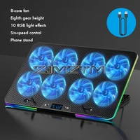 Laptop Cooling Pad with 8 Fans Dual USB Port Foldable Laptop Cooler Base Notebook Stand Adjustable Speed For Heat Dissipation - Image 5