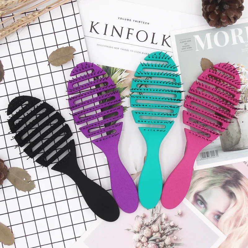 

Women Hair Brushes Hair Combs Detangling Hair Brush Wet Massage Comb Curly Hairdressing Salon Hairdressing Accessories 4 Colors