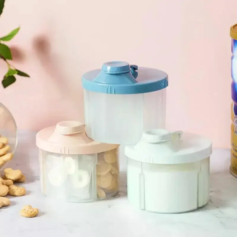 4 Grid Portable Baby Food Storage Box Essential Cereal Infant Milk Powder Box Toddler Kids Snacks Container
