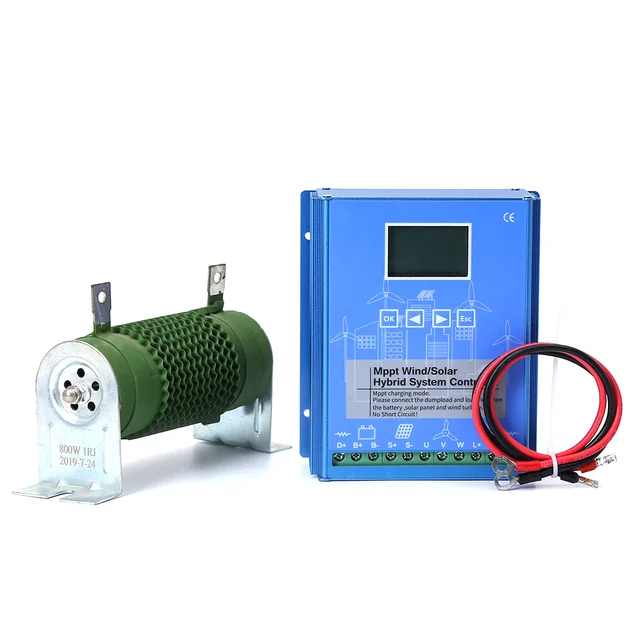 Solar &Wind Hybrid System MPPT Charge Controller Solar Controller 800w Wind 800W 12V 24V Auto Regulator  Home Use Wind Generator 6