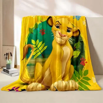 Disney Simba Lion King Nap Blanket Four Seson Soft Flannel Plush Blanket Fluffy Baby Kids Cartoon Throw Sofa Bedroom Kid Gift 1