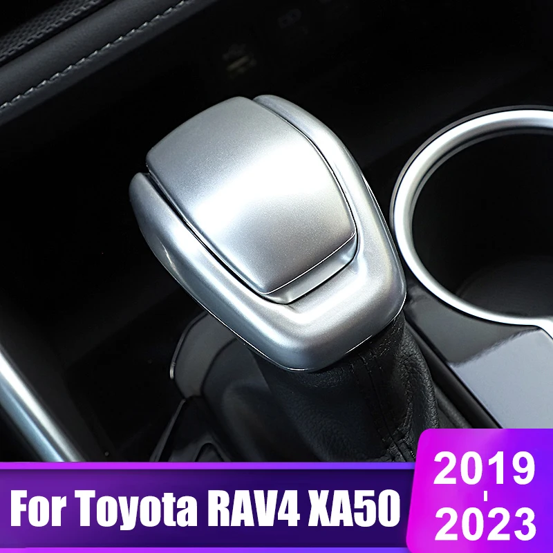 

For Toyota RAV4 2019 2020 2021 2022 2023 RAV 4 XA50 Hybrid Car Gear Shift Knob Gear Head Cover Trim Sticker Interior Accessories