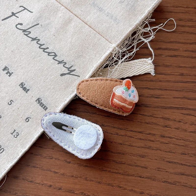 New  Milk Coffee Color Versatile Small Water Drop Children Bangs Hairpin Baby Flower Cartoon BB Clip