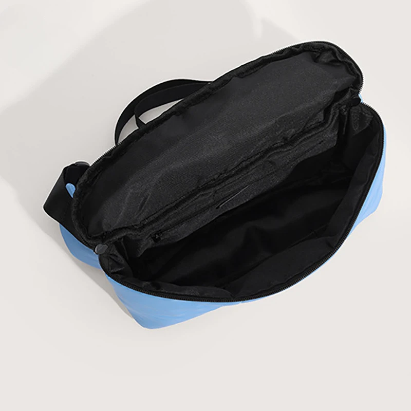 Fashionable and Luxurious Down Jacket Crossbody Bag for Men and Women Casual Waist Bag for Outdoor Sports Storage Bag