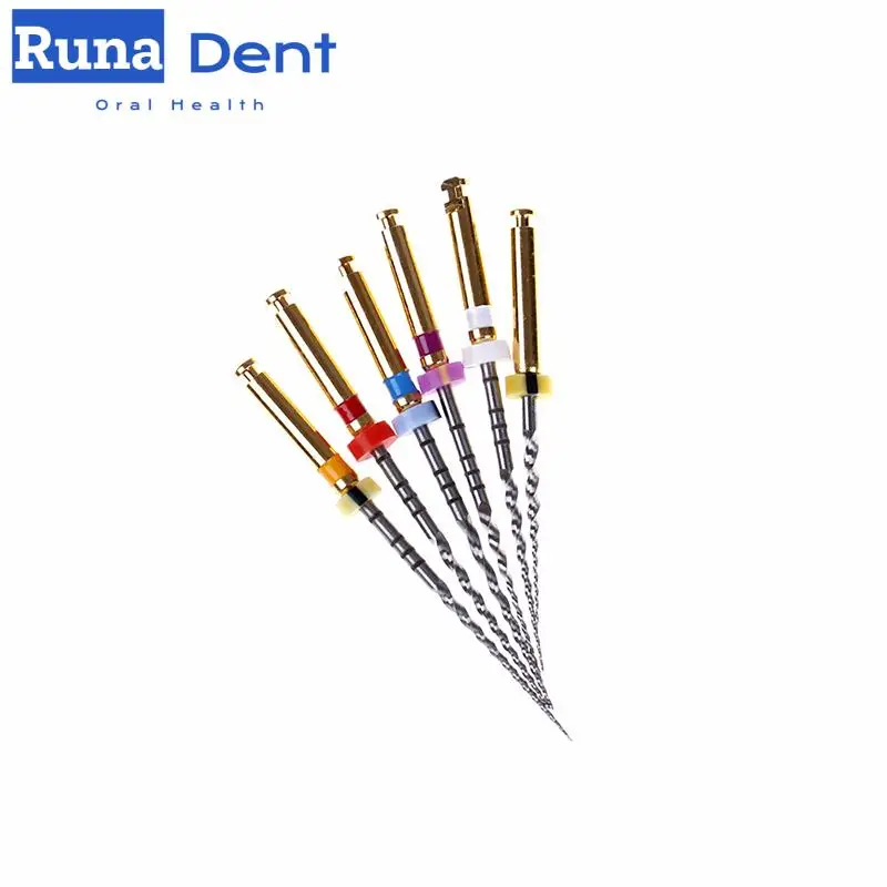 1 Packs (6Pcs) Dental Endodontic Files Rotary Niti Root Canal Curval