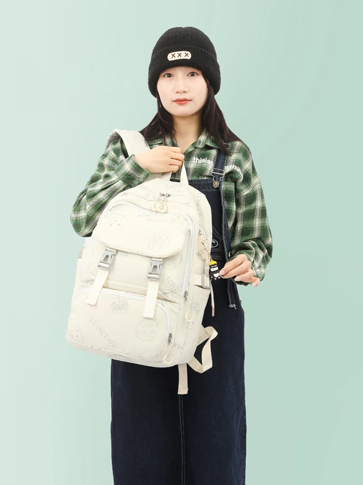 Fashionable Lightweight Girls Backpack Functional Pockets Teen School Backpack Water Resistant Bookbag for School Children