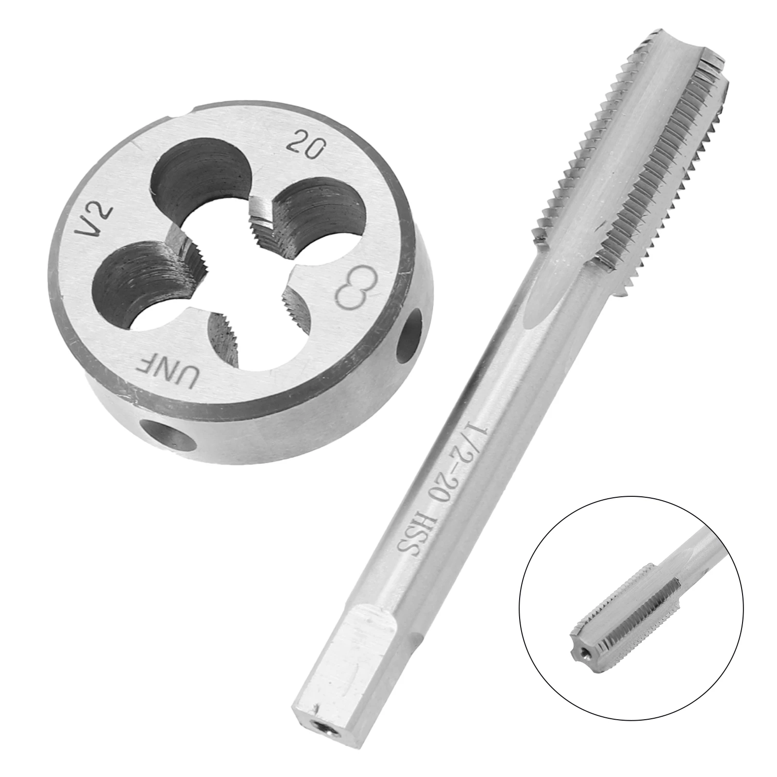 Description Picture 4 of item1/2-20 UNF Tap Durable Right Hand Thread HSS Tap & Die Set 1/2 20 UNF for Muzzle or Muzzle Device Internal Threads