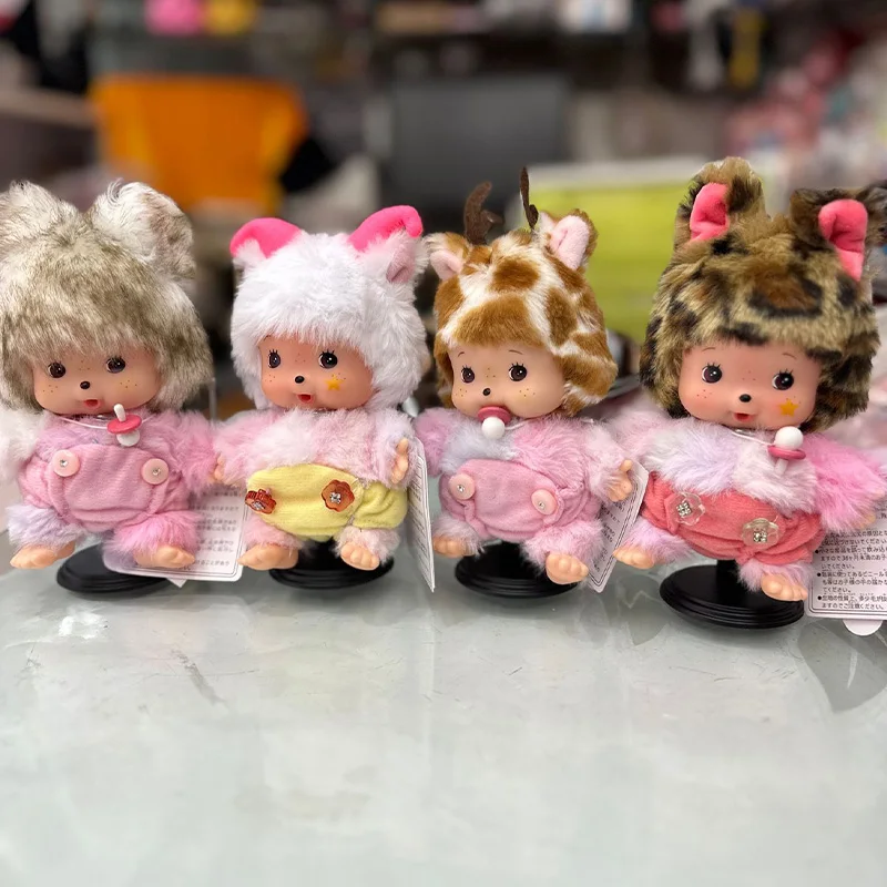 

Новинка, брелок-кукла Monchhichi Kawaii, подвеска, плюшевая игрушка, ручная марионетка, декомпрессионный подарок для детей, оптовая продажа, 15 см, Monchhic