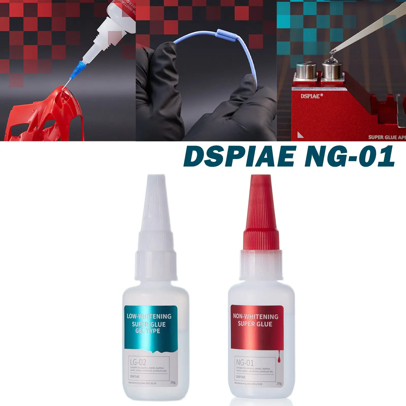 

DSPIAE NG-01 Non-fogging Instant CA LG-02 Low-fogging Instant CA Quick-drying Instant Glue for Etched Sheet Modelling Tools