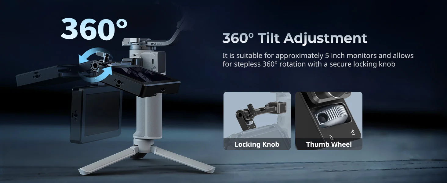 Adjustable Camera Monitor Mount for DJI RS 3/RS 3 Pro/RS 3 Mini/RS 4 Mini Stabil
